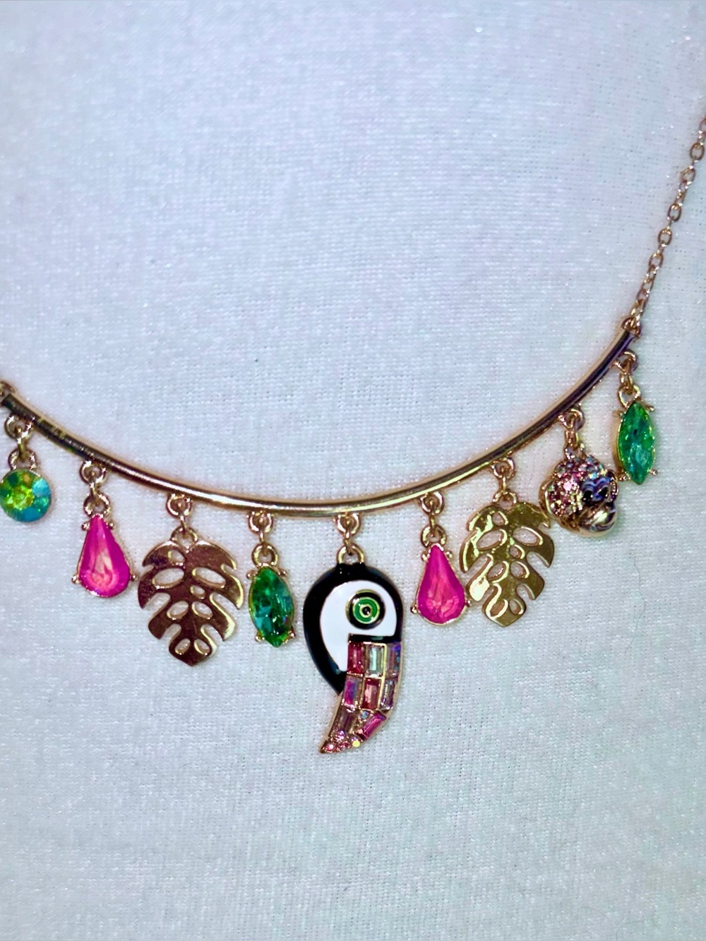 Betsey Johnson Welcome to the Jungle Toucan Necklace